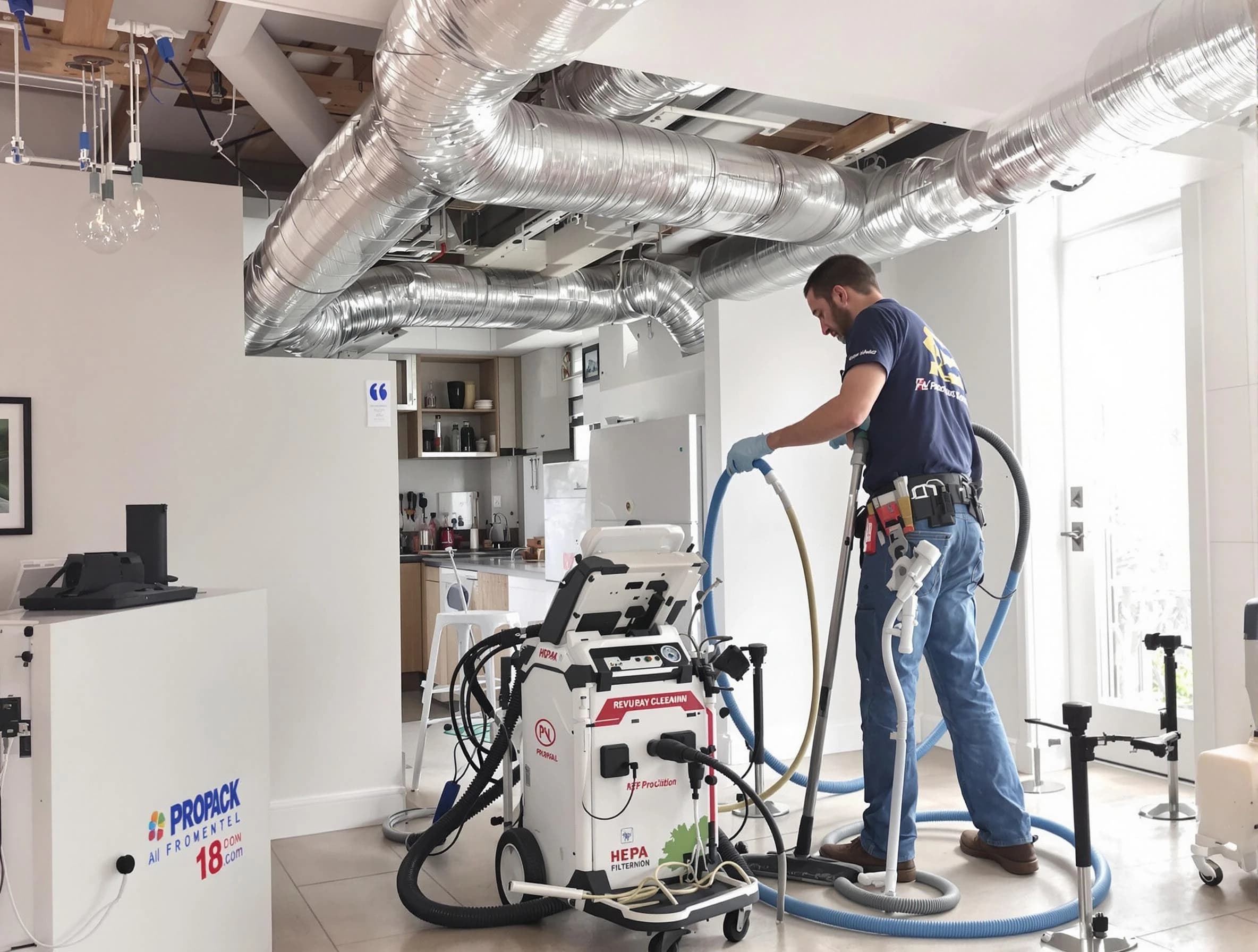 Cottonwood Heights Air Duct Cleaning technician performing advanced pure duct cleaning with specialized equipment in Cottonwood Heights