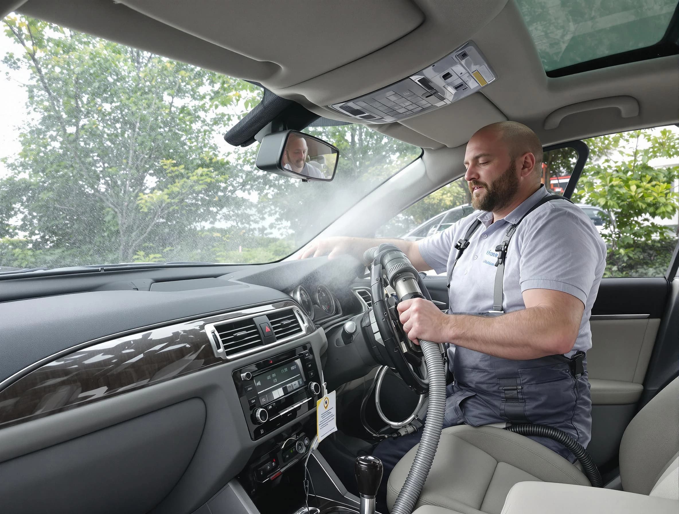 Cottonwood Heights Air Duct Cleaning specialist performing professional car duct cleaning in Cottonwood Heights