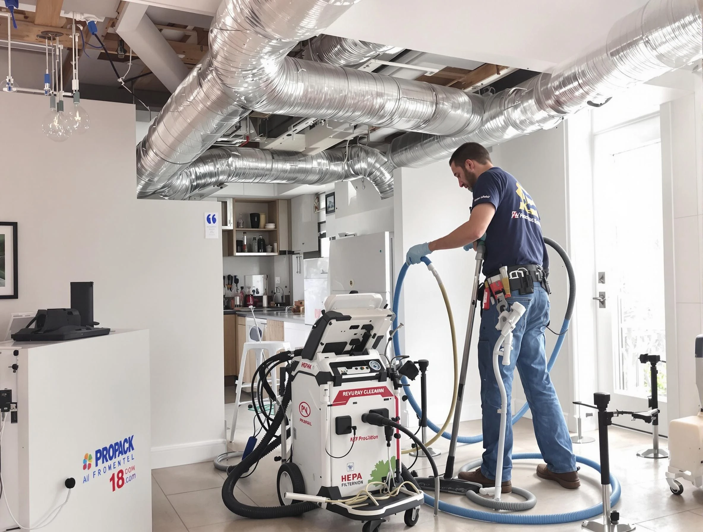 Cottonwood Heights Air Duct Cleaning technician performing advanced pure duct cleaning with specialized equipment in Cottonwood Heights